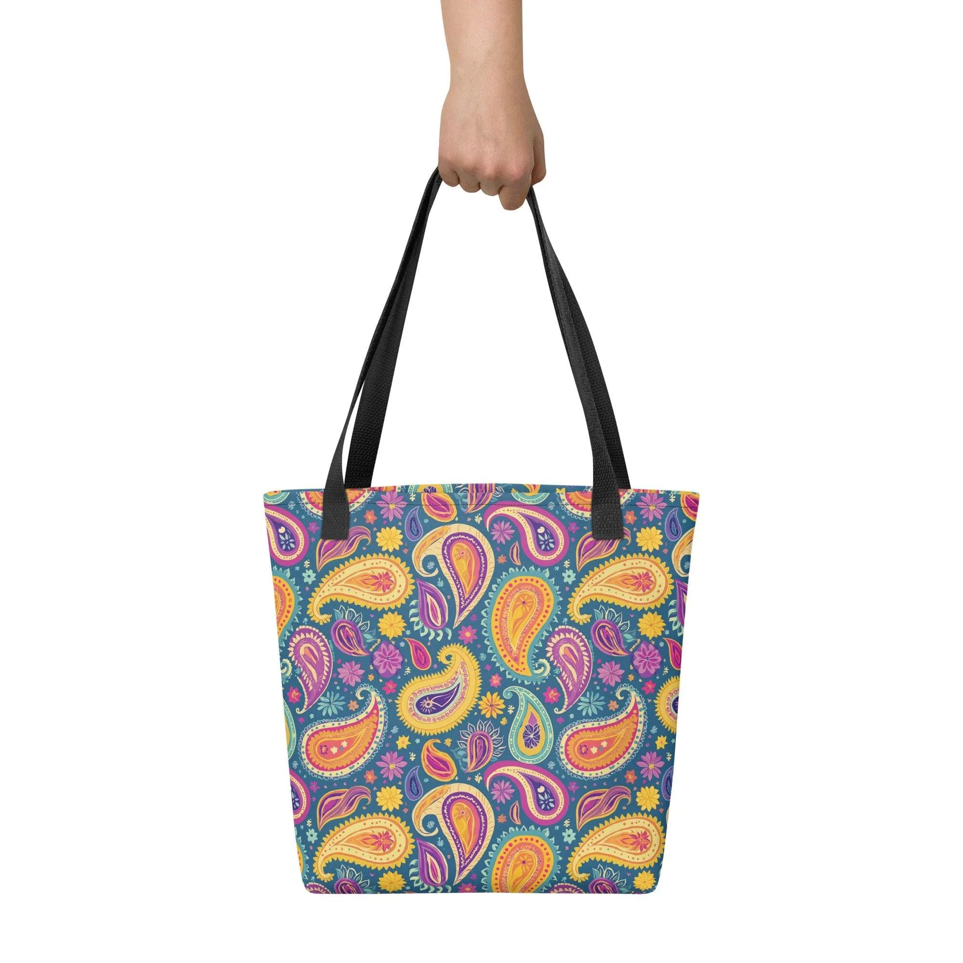 Indian Whimsical Paisley Tote Bag - The Global Wanderer