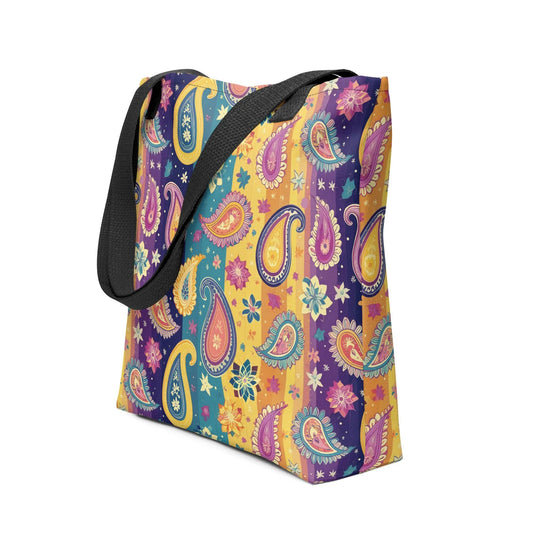 Indian Whimsical Paisley Tote Bag - The Global Wanderer