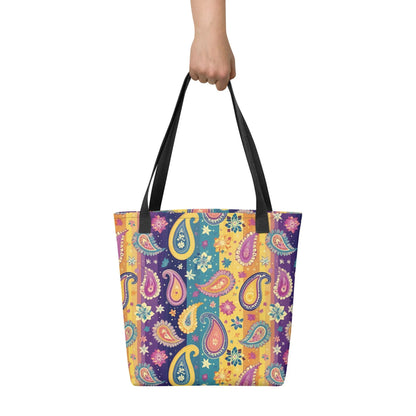 Indian Whimsical Paisley Tote Bag - The Global Wanderer