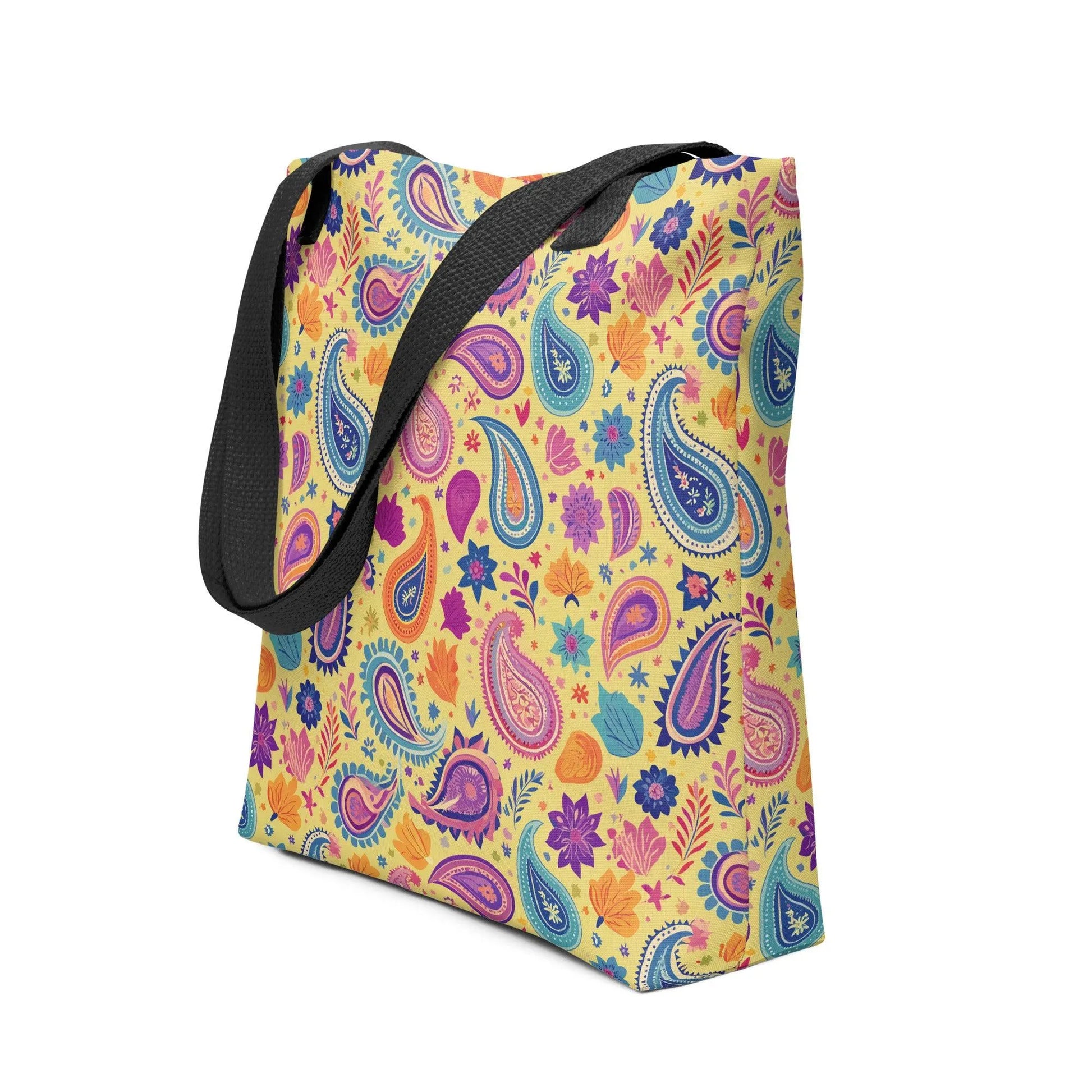 Indian Whimsical Paisley Tote Bag - The Global Wanderer