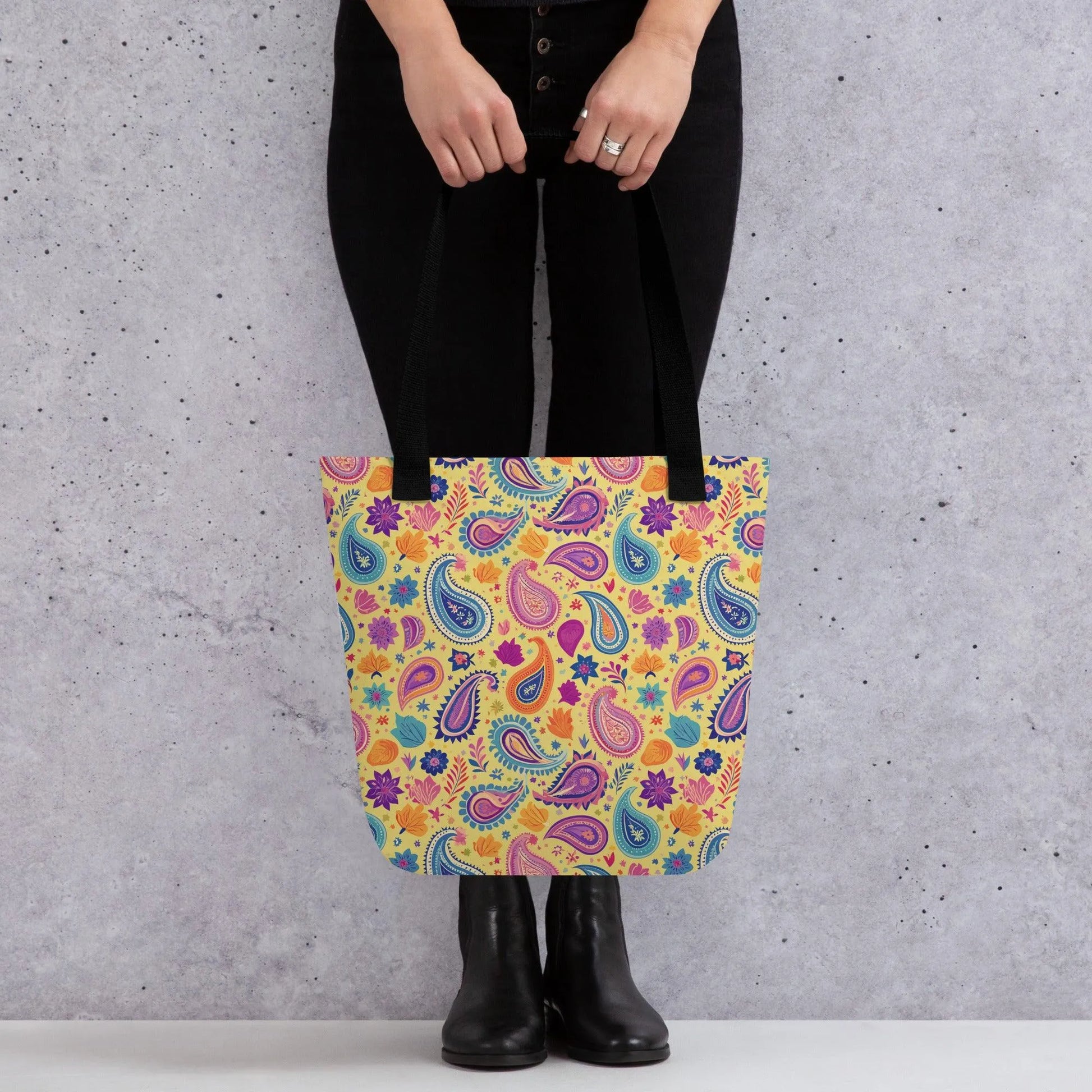 Indian Whimsical Paisley Tote Bag - The Global Wanderer