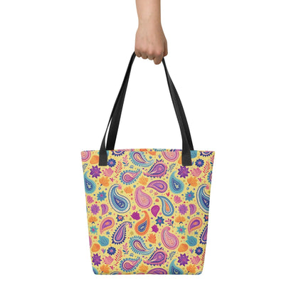 Indian Whimsical Paisley Tote Bag - The Global Wanderer