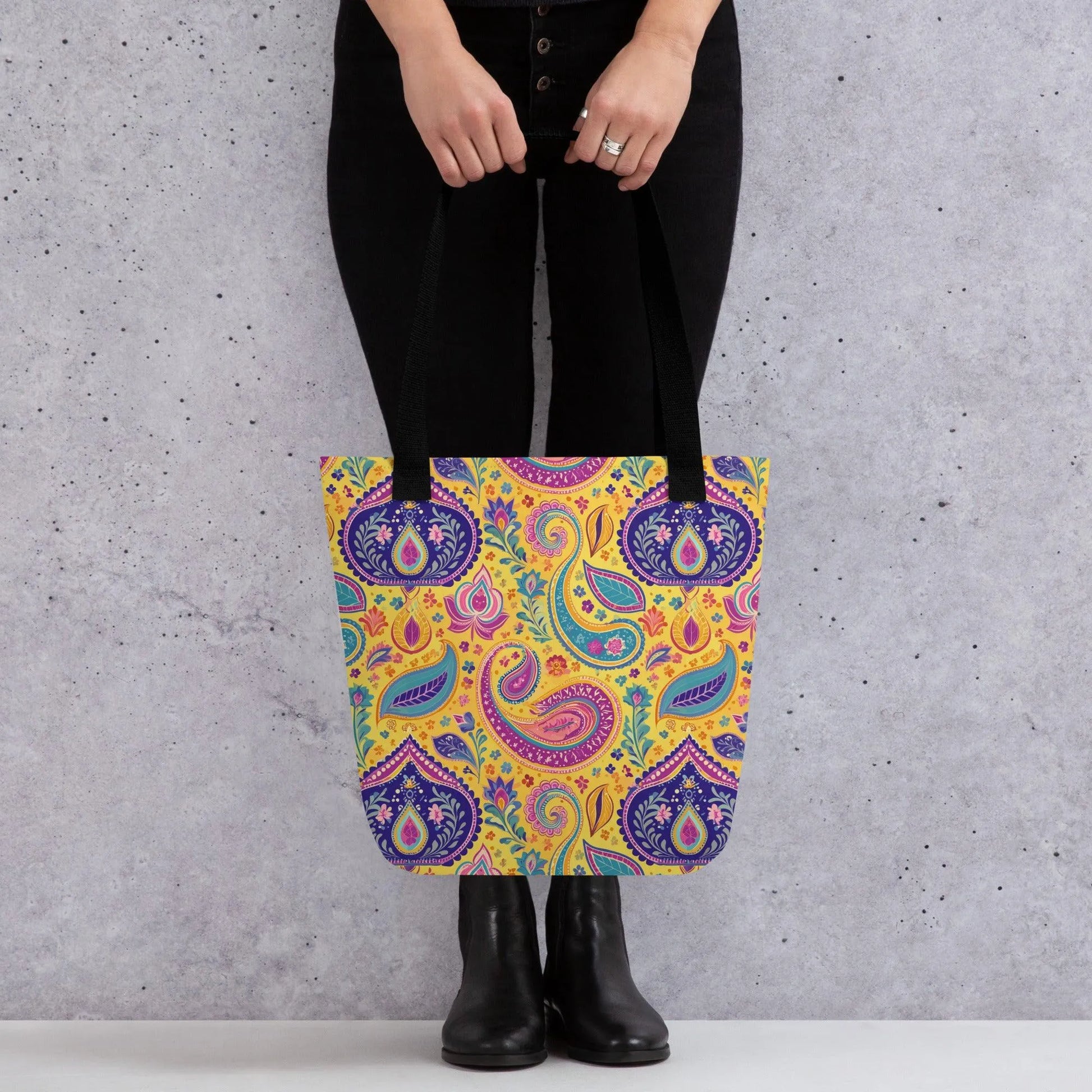 Indian Whimsical Paisley Tote Bag - The Global Wanderer