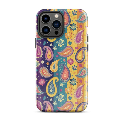 Indian Whimsical Paisley Tough MagSafe iPhone® Case - The Global Wanderer