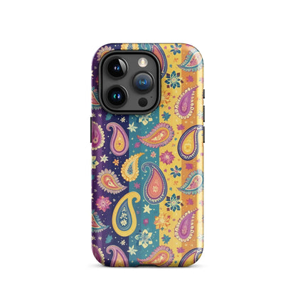 Indian Whimsical Paisley Tough MagSafe iPhone® Case - The Global Wanderer