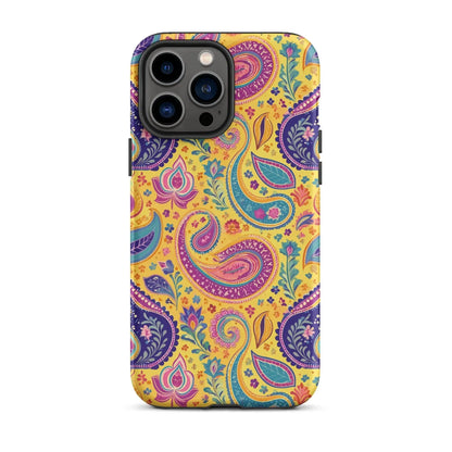 Indian Whimsical Paisley Tough MagSafe iPhone® Case - The Global Wanderer