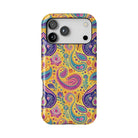 Indian Whimsical Paisley Tough MagSafe iPhone Case - The Global Wanderer