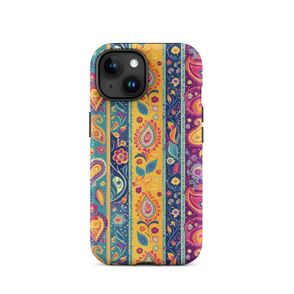 Indian Whimsical Paisley Tough MagSafe iPhone® Case - The Global Wanderer