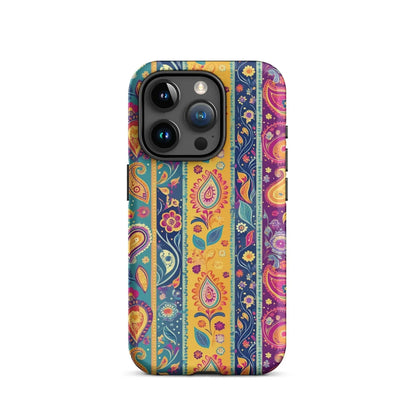 Indian Whimsical Paisley Tough MagSafe iPhone® Case - The Global Wanderer