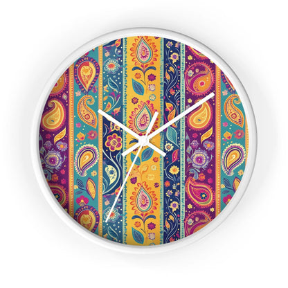 Indian Whimsical Paisley Wall Clock - The Global Wanderer