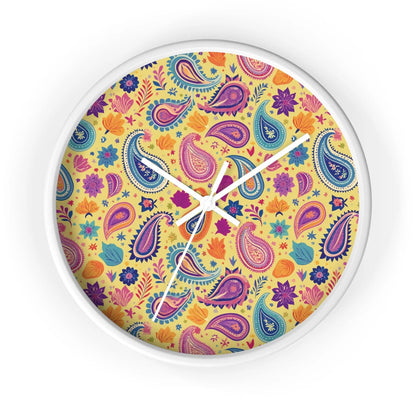 Indian Whimsical Paisley Wall Clock - The Global Wanderer