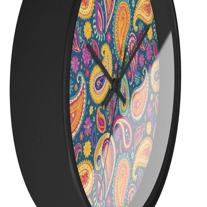 Indian Whimsical Paisley Wall Clock - The Global Wanderer