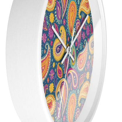 Indian Whimsical Paisley Wall Clock - The Global Wanderer