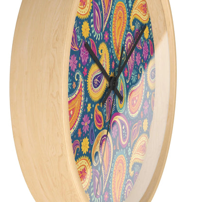 Indian Whimsical Paisley Wall Clock - The Global Wanderer