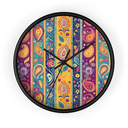 Indian Whimsical Paisley Wall Clock - The Global Wanderer