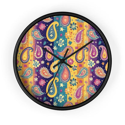 Indian Whimsical Paisley Wall Clock - The Global Wanderer