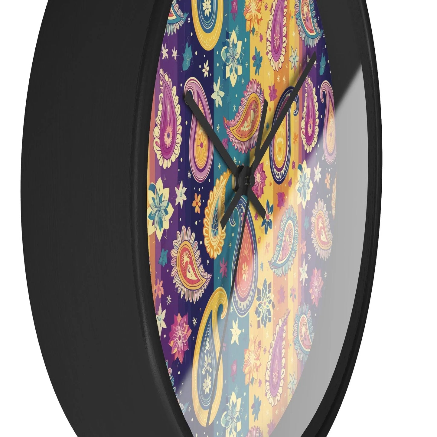 Indian Whimsical Paisley Wall Clock - The Global Wanderer