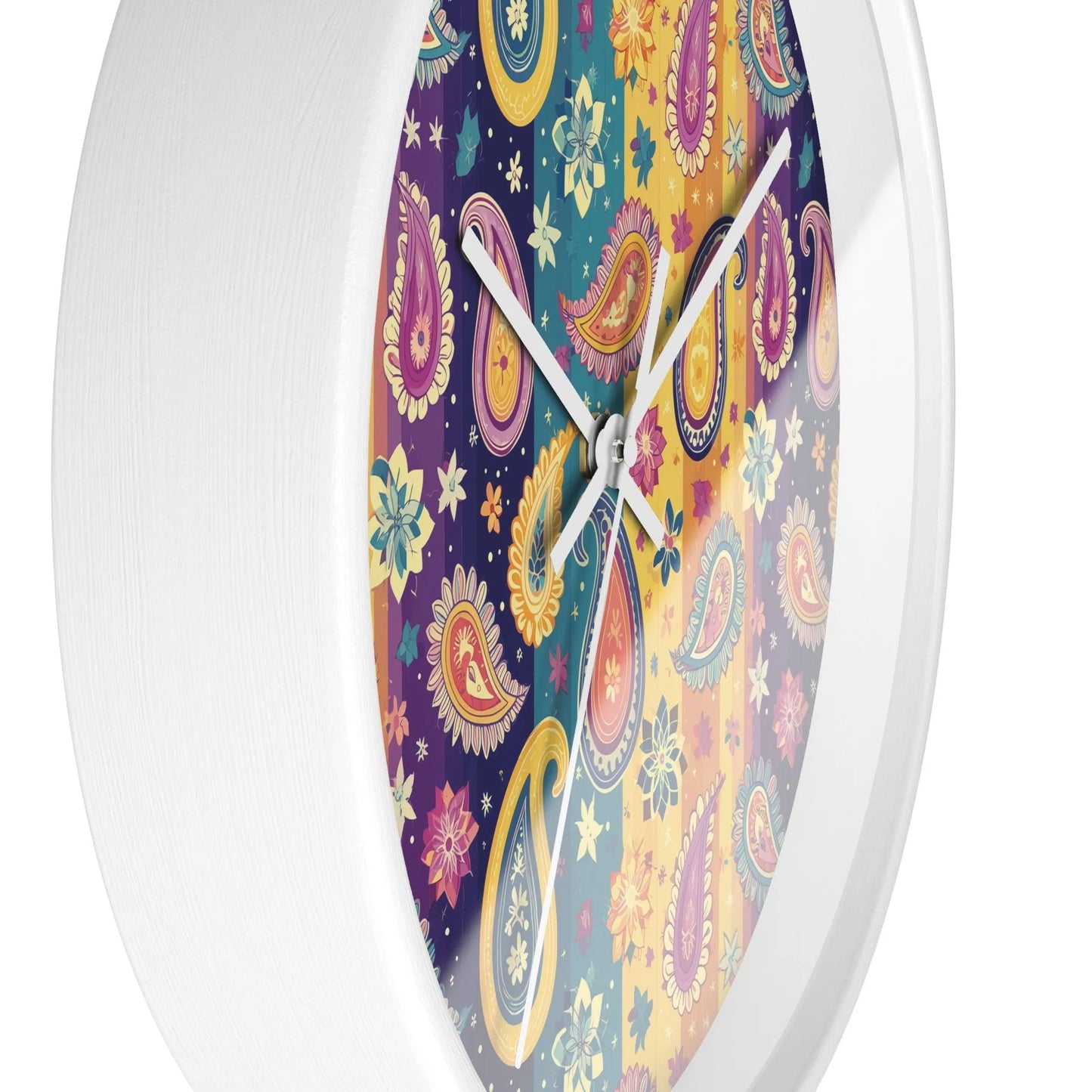 Indian Whimsical Paisley Wall Clock - The Global Wanderer