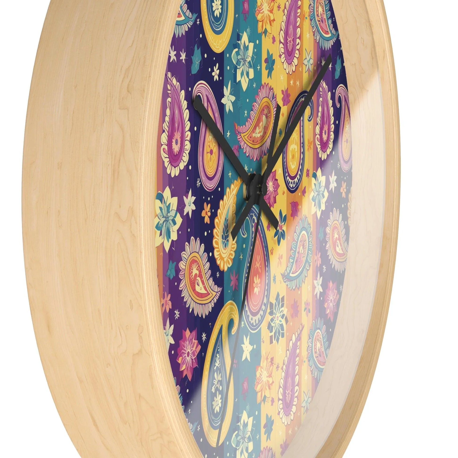 Indian Whimsical Paisley Wall Clock - The Global Wanderer