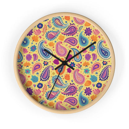 Indian Whimsical Paisley Wall Clock - The Global Wanderer