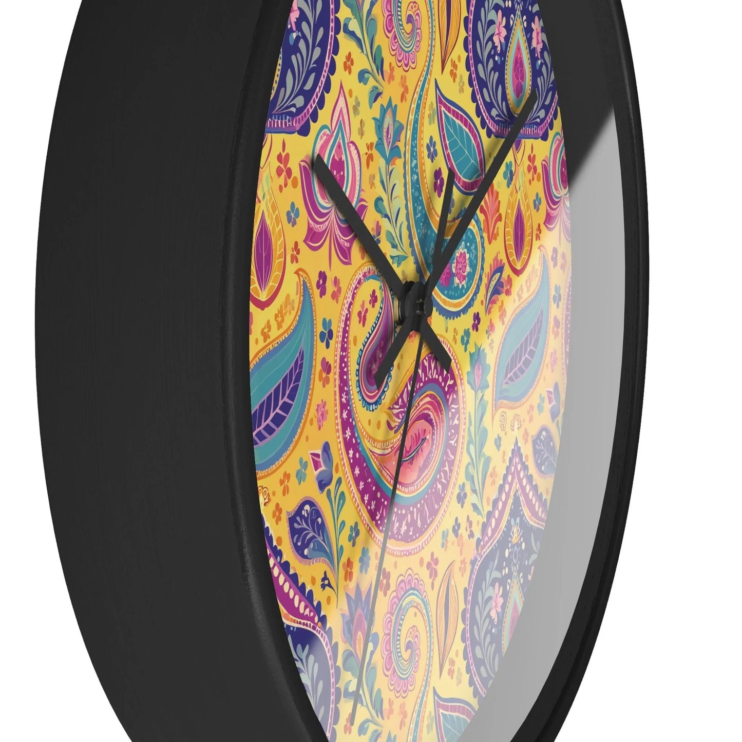 Indian Whimsical Paisley Wall Clock - The Global Wanderer