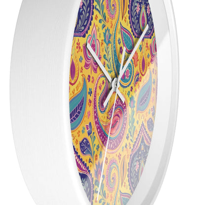 Indian Whimsical Paisley Wall Clock - The Global Wanderer