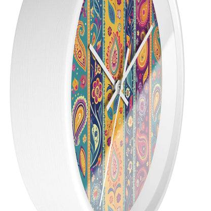 Indian Whimsical Paisley Wall Clock - The Global Wanderer