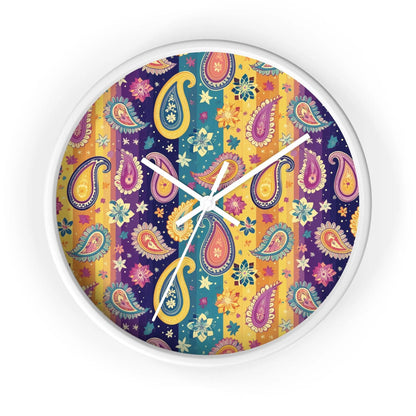 Indian Whimsical Paisley Wall Clock - The Global Wanderer