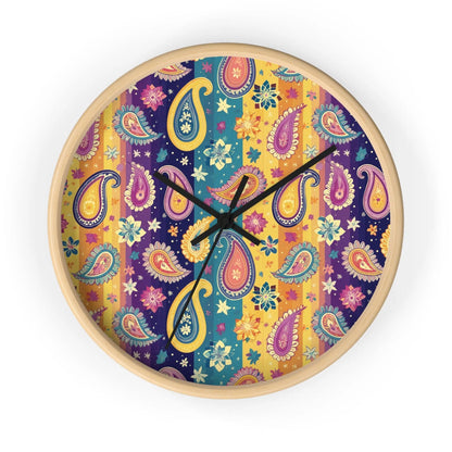 Indian Whimsical Paisley Wall Clock - The Global Wanderer