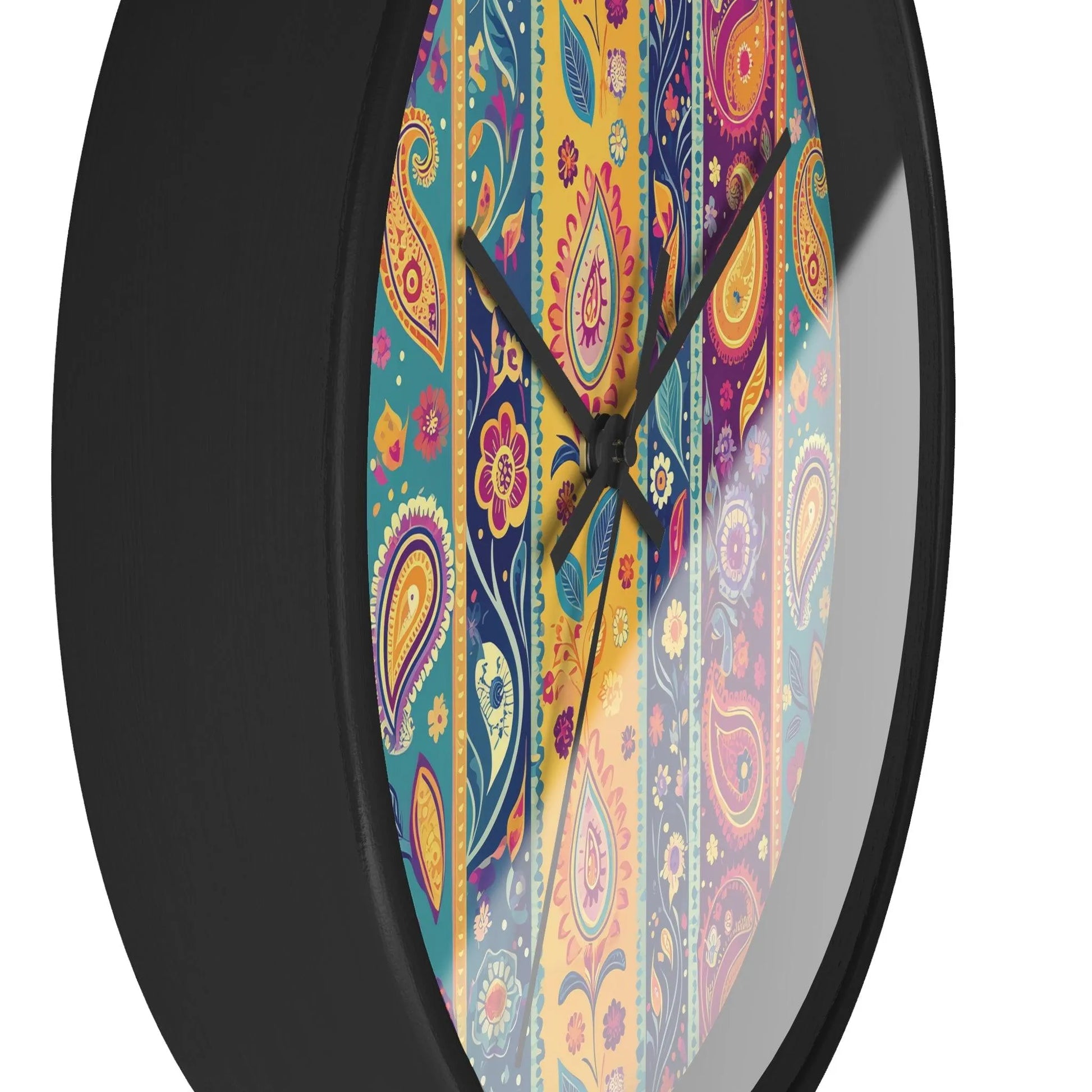 Indian Whimsical Paisley Wall Clock - The Global Wanderer