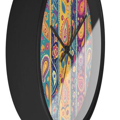 Indian Whimsical Paisley Wall Clock - The Global Wanderer