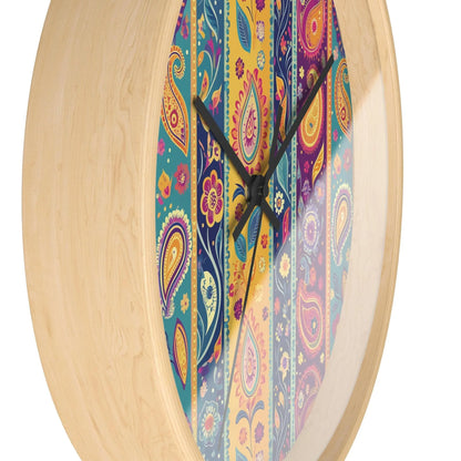 Indian Whimsical Paisley Wall Clock - The Global Wanderer