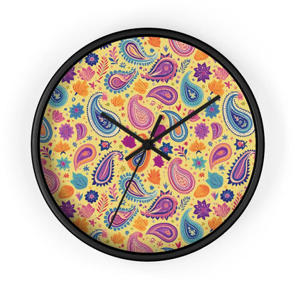 Indian Whimsical Paisley Wall Clock - The Global Wanderer