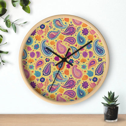 Indian Whimsical Paisley Wall Clock - The Global Wanderer