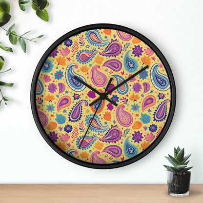 Indian Whimsical Paisley Wall Clock - The Global Wanderer