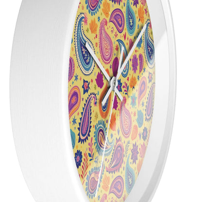 Indian Whimsical Paisley Wall Clock - The Global Wanderer