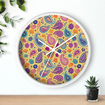 Indian Whimsical Paisley Wall Clock - The Global Wanderer