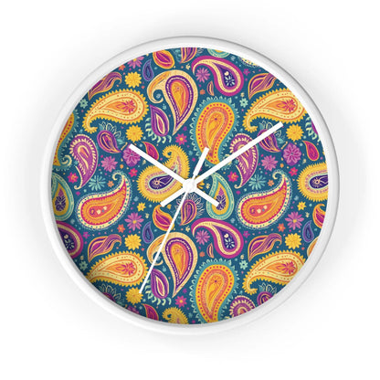 Indian Whimsical Paisley Wall Clock - The Global Wanderer