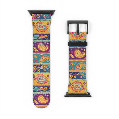 Indian Whimsical Paisley Watch Band - The Global Wanderer