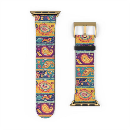 Indian Whimsical Paisley Watch Band - The Global Wanderer