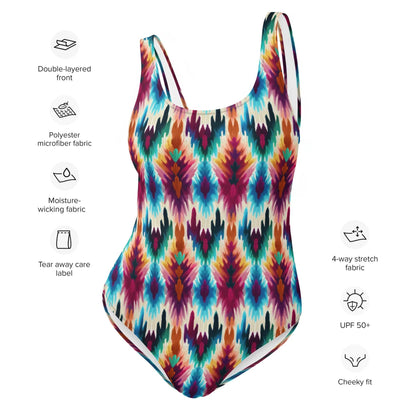 Indonesian Ikat One-Piece Swimsuit - The Global Wanderer