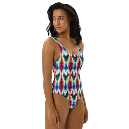 Indonesian Ikat One-Piece Swimsuit - The Global Wanderer