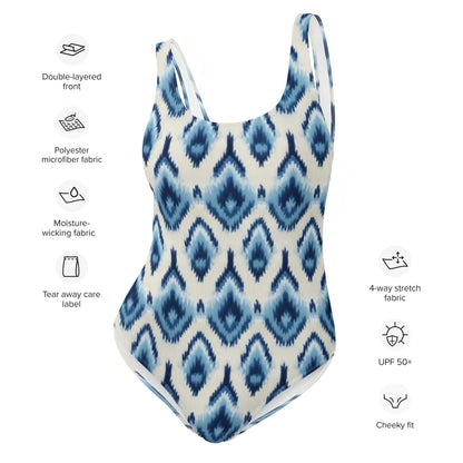 Indonesian Ikat One-Piece Swimsuit - The Global Wanderer