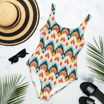 Indonesian Ikat One-Piece Swimsuit - The Global Wanderer