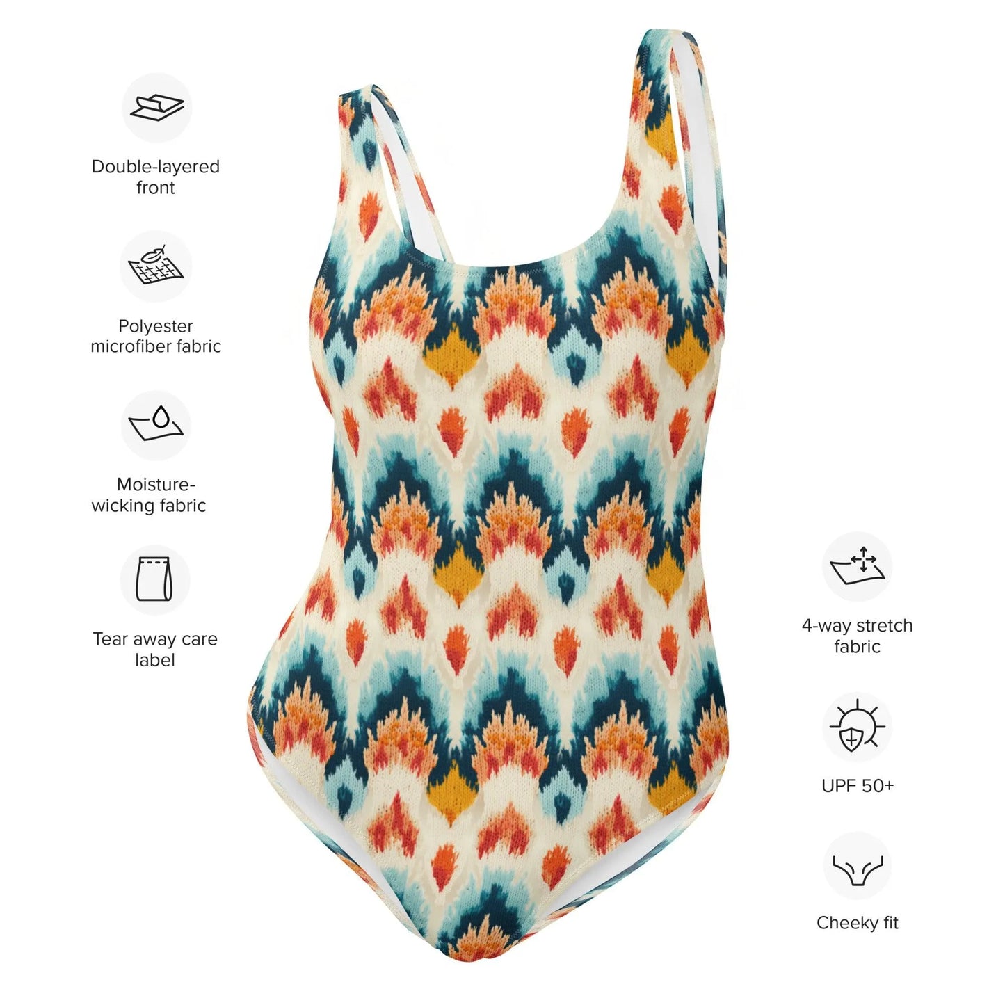 Indonesian Ikat One-Piece Swimsuit - The Global Wanderer