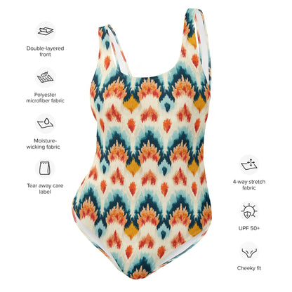 Indonesian Ikat One-Piece Swimsuit - The Global Wanderer