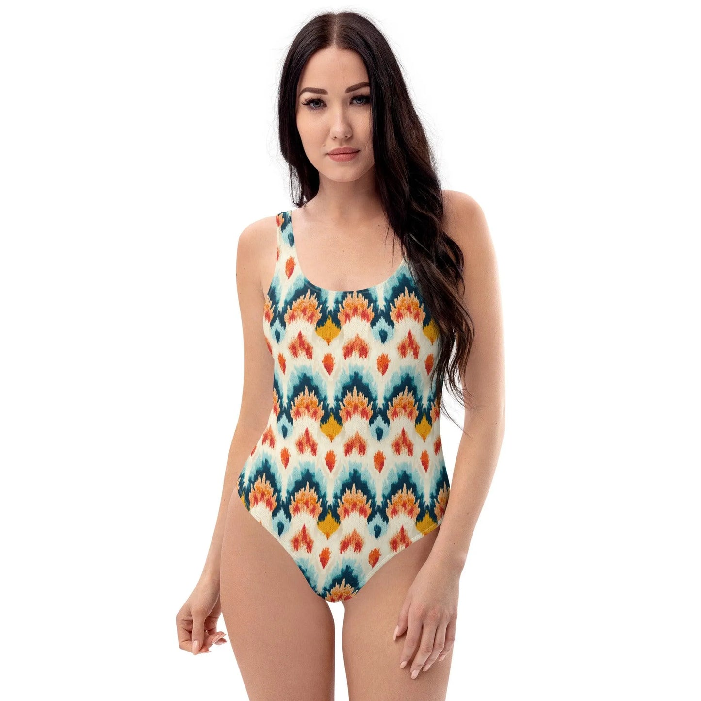 Indonesian Ikat One-Piece Swimsuit - The Global Wanderer