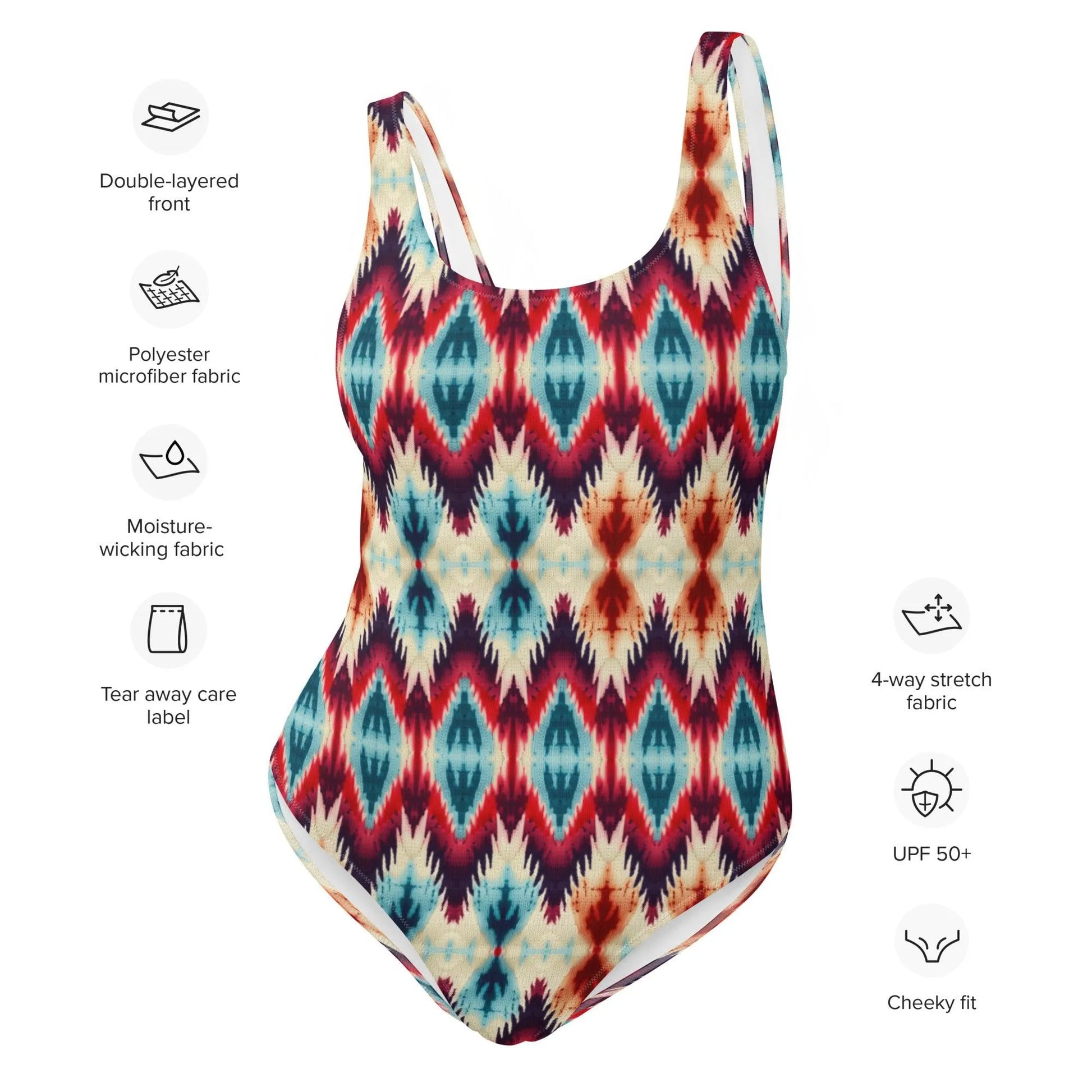 Indonesian Ikat One-Piece Swimsuit - The Global Wanderer