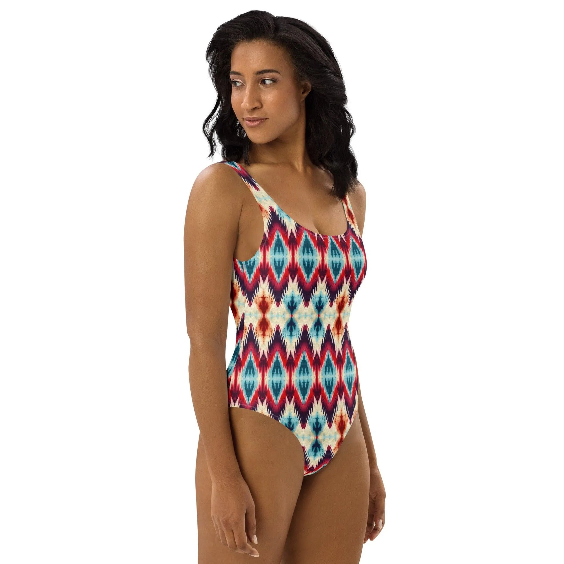 Indonesian Ikat One-Piece Swimsuit - The Global Wanderer