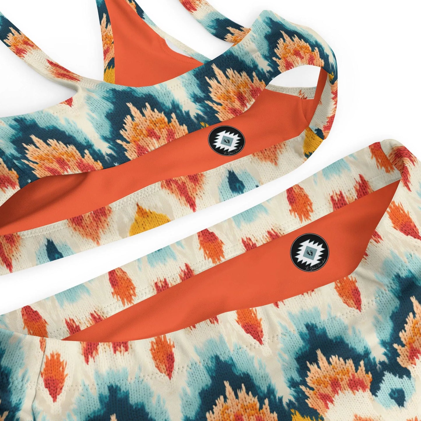 Indonesian Ikat Recycled High-Waisted Bikini - The Global Wanderer